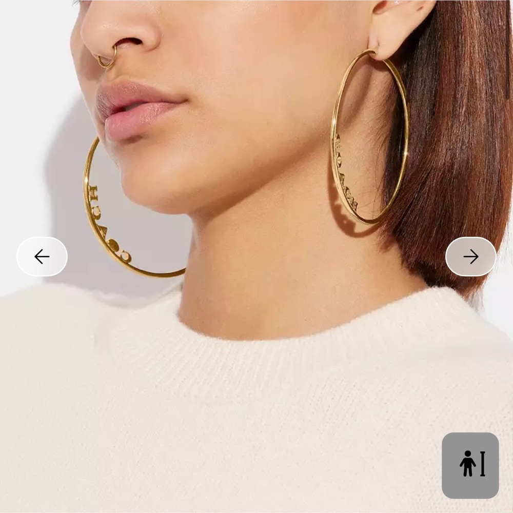 Coach Gold Hoop Earrings